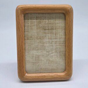 Wooden Tabletop Picture Frame Rounded Corners 3x5 Vintage